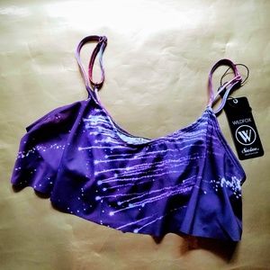 Wildfox Firework Tankini Peek-a-Boo Bikini Top